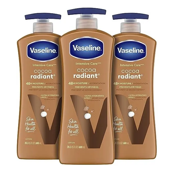 Crema Corporal Con Locion De Cacao Para Piel Seca 3pzs 600ml