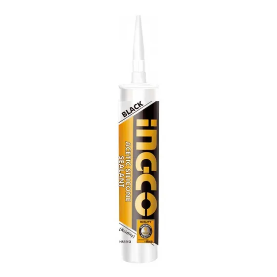 Silicona Acida Negra Pomo 300ml Ingco Hass03