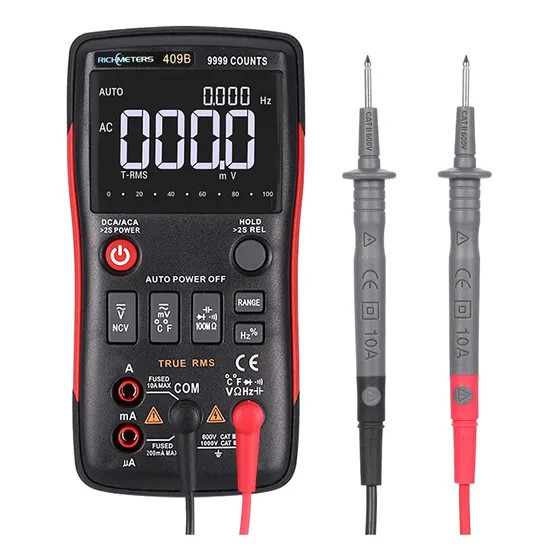Richmeters Rm409b True-rms Botão Multímetro Digital 9999