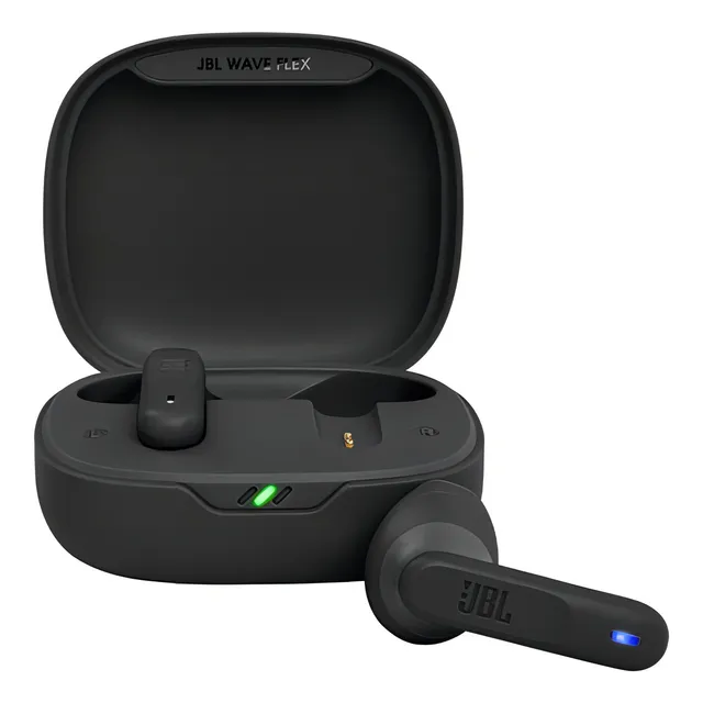 Auriculares Inalámbricos Jbl Wave Flex Tws Bluetooth Ip54 Color Negro