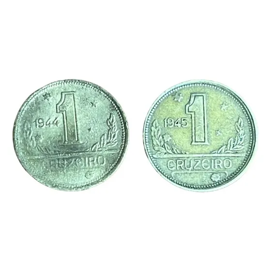Promoção! Dupla 1 Cruzeiro 1944 Sem Sigla E 1945 Com Sigla 
