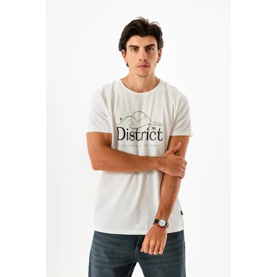 Remera District Arkano Estampa Central 100% Algodón