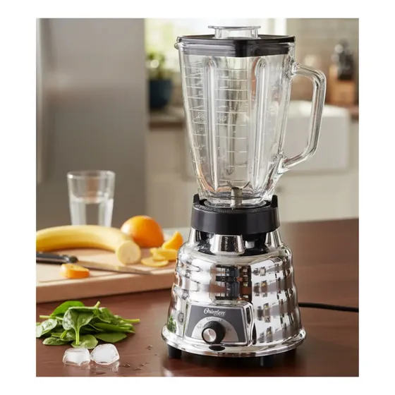 Licuadora Metálica 2 Velocidades Oster 450-20 Vaso Vidrio Color Cromo