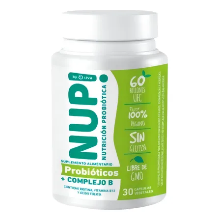 Nup Probiotico B Complex 4 Cepas 60 Billones 30 Capsulas Sabor Sin Sabor