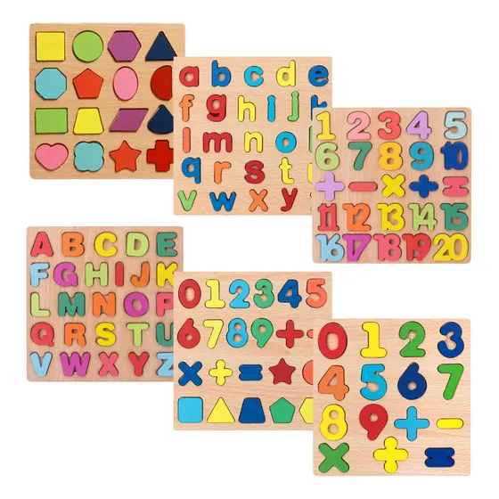 Juego Didactico De Madera Para Niños De Letras O Numeros