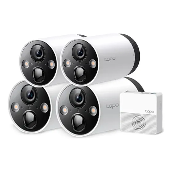 Kit 4 Cámara Seguridad Exterior Tp-link Tapo C420s2 Bateria