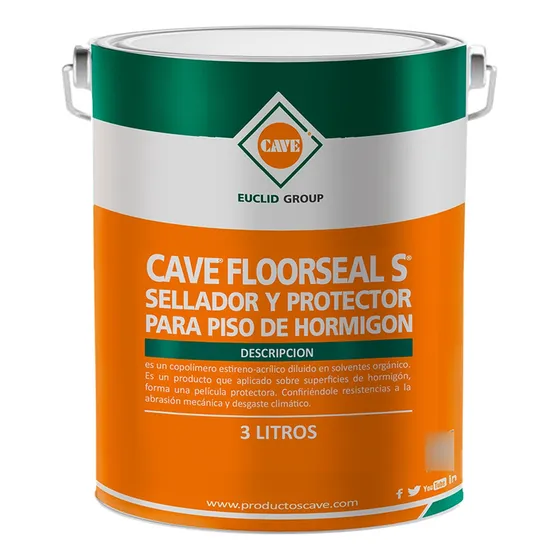 Cave Floorseal S - Sellador, Protector Pisos Hormigón 3 Lt