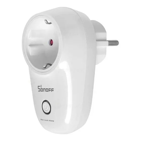 Enchufe Timer Inteligente Sonoff Schuko Wifi Ios Android Color Blanco