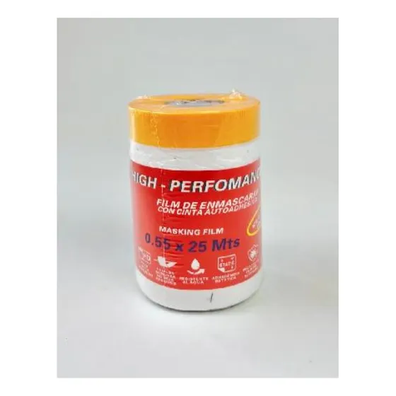 Film De Enmascarar Con Cinta Autoadhesiva - 0.55 X 25 Mts 