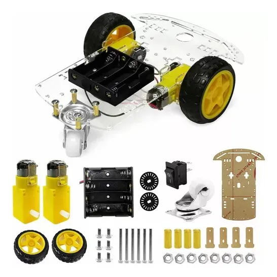 Kit Robot Carrito Coche Chasis Y Motores Dos Ruedas Arduino