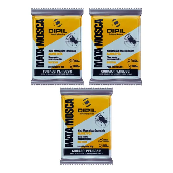 Mata Mosca Mosquito Varejeiras Dipil Kit Com 3 Unidades