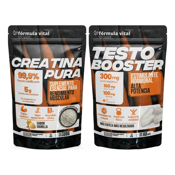 Creatina Pura 300g Vaini+ Testobooster 60caps  Fv Cc