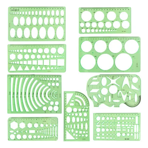 L 9 Plantillas De Dibujo Para Medir Reglas Geométricas De
