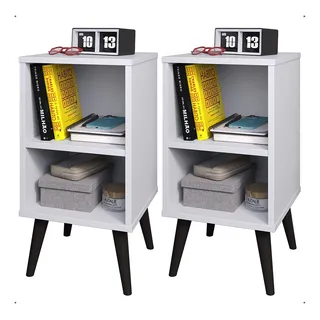 Kit Mesa De Cabeceira Charme Criado Mudor Apoio Cama Branca Kit Mesa De Cabeceira Charme Criado Mudor Apoio Cama Branca