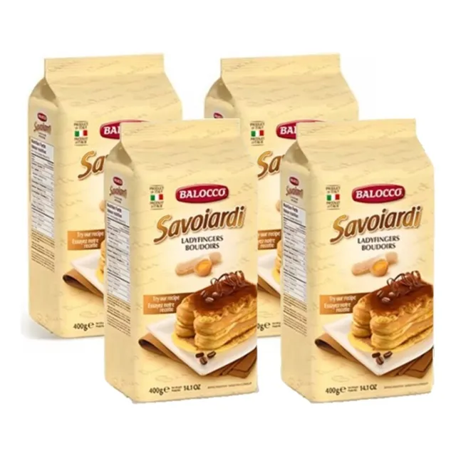 Savoiardi Balocco Galleta Soleta (4 Paquetes De 400 Gr C/u)