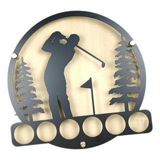 Golf Playing Silhouette Ball Display Rack Pared Trendy Craft Golf Playing Silhouette Ball Display Rack Pared Trendy Craft