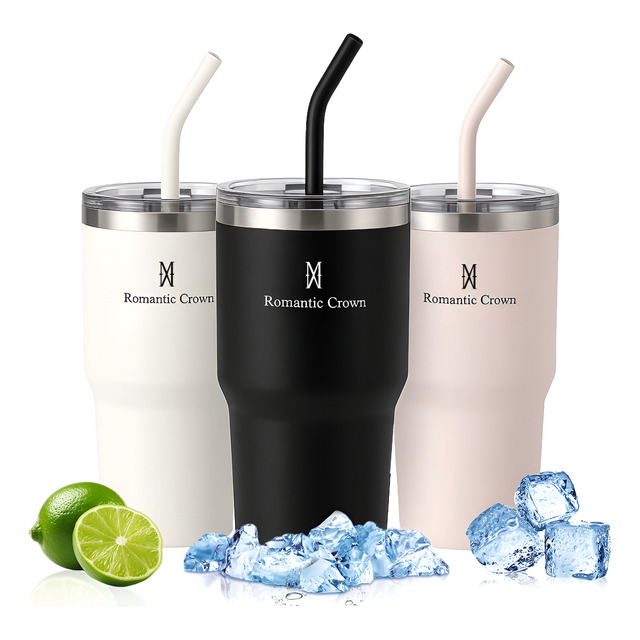 2x Copo Térmica 600ml Inox Anti-vazamento Para Café/chá/bebidas