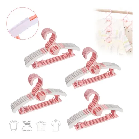 30 Ud Percha Para Bebé Antideslizante Adjustable Gancho Ropa