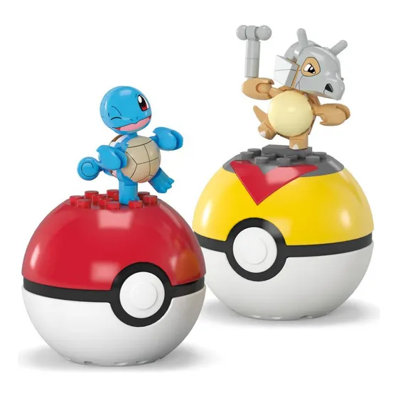 Juguete De Construcción Pokebola De Squirtle Y Cubone