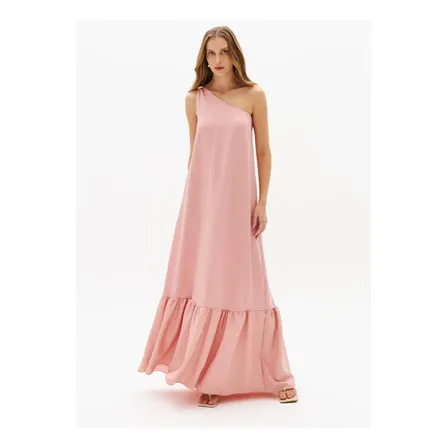Vestido Longo Ombro Único Rosa G