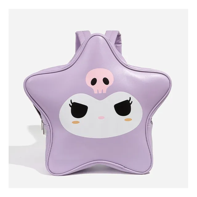 Mochila Estrella Kuromi Cuero Pu My Melody Hello Kitty