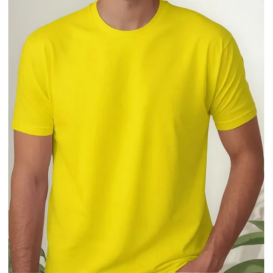Kit 4 Camiseta Amarelo Canário Sublimação Poliéster Atacado