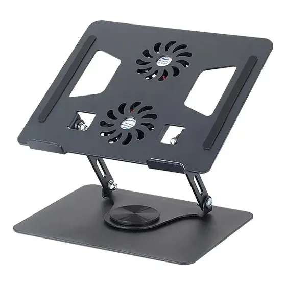 Soporte Ajustable Para Notebook Cooler Giratorio Metalico