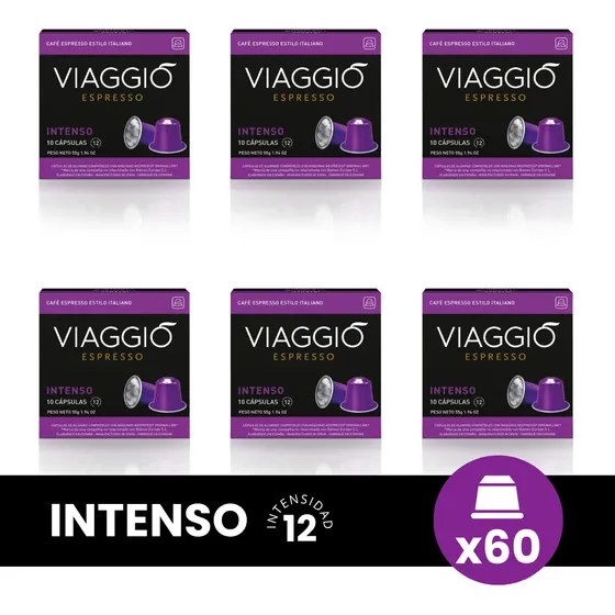 Cápsulas Café Viaggio Intenso X60 Compatible Nespresso