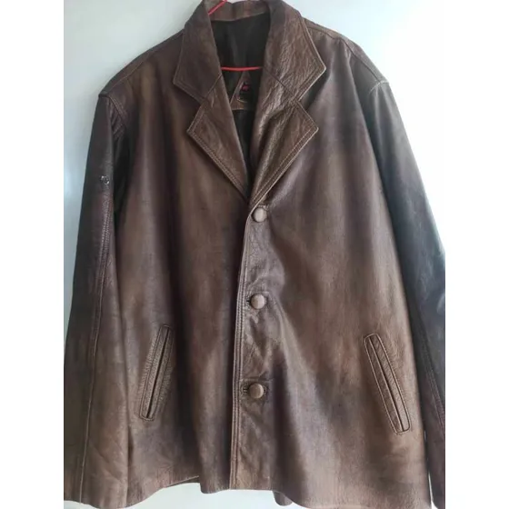 Chaqueta De Cuero Color Marron Marca Romanos Para Caballero