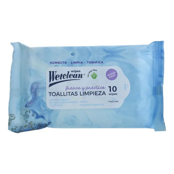 Toallitas Húmedas Wetclean Multiuso 10 Unidades
