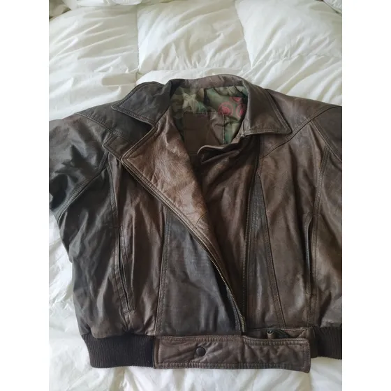 Campera Corta Chaqueta Cuero  Forrada Impecable Moto