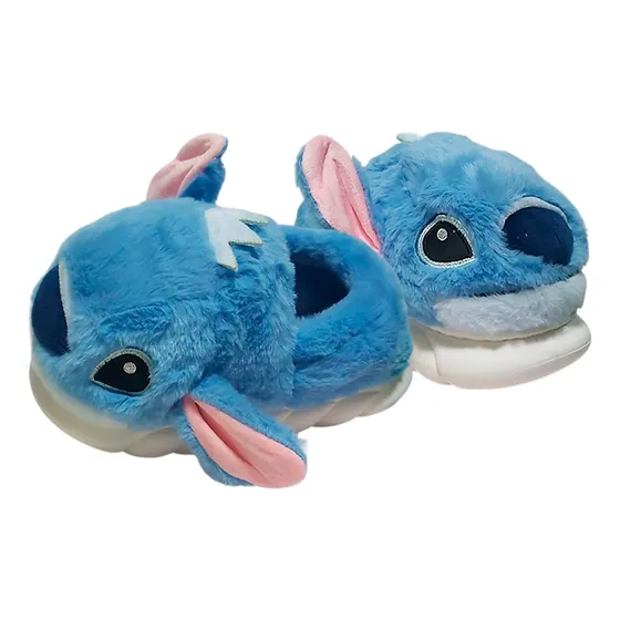 Pantufla Cerrada Tipo Botita Stitch Suaves Y Peluditas