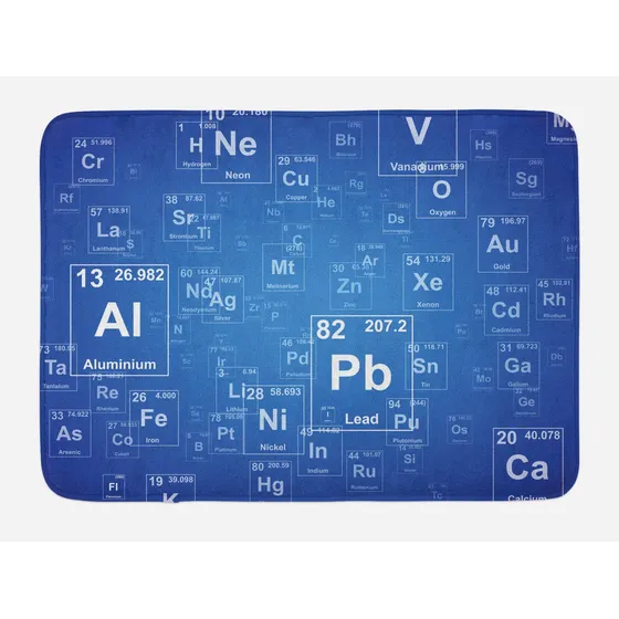 Alfombrilla Baño Diseño Tema Quimica Periodico Mesa Felpa X