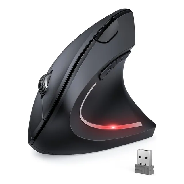 Mouse Inalambrico Ergonomico Diseño Vertical Usb Pc Oficina