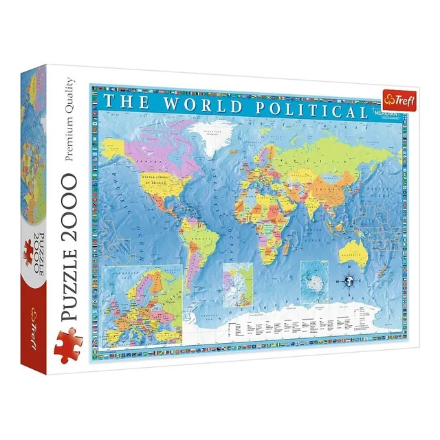 Rompecabezas Trefl Political Map of the World 27099 de 2000 piezas
