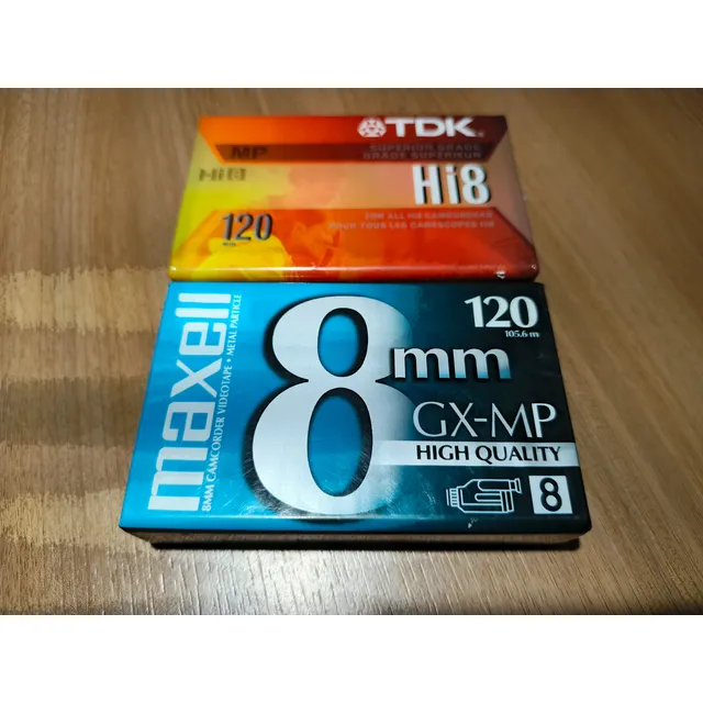 Pack De 2 Video Cassettes Hi8 8mm 1 Maxell 8mm Gx-mp Y 1 Tdk Mp Hi8-120