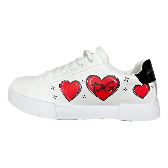 Tenis Dama Italy Blanca Coraz Rojo Original Envio Gratis