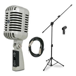 Microfone Arcano Am-v3-pl + Cabo Xlr-xlr + Pedestal Pmv Microfone Arcano Am-v3-pl + Cabo Xlr-xlr + Pedestal Pmv