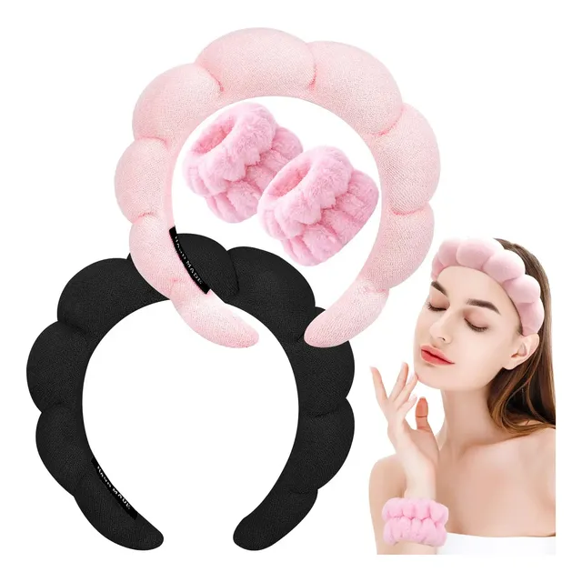 Cintillos Diadema Con Muñequeras Para Skincre O Maquillaje