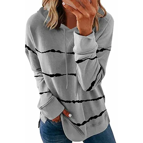F_topbu Sudadera Para Dama Manga Larga Cuello Redondo