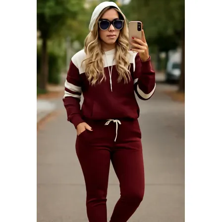 Conjunto Moletom Feminino Inverno Frio Malha Crepe Promoção