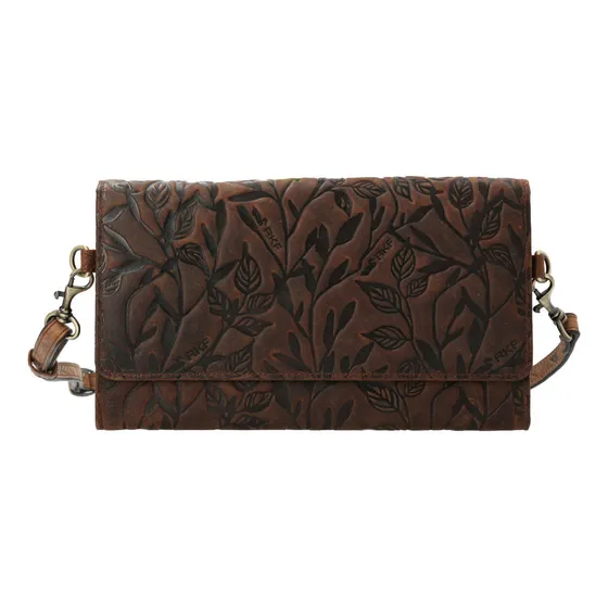 Cartera Cuero Mujer Oh Flower Cross Chocolate Rockford