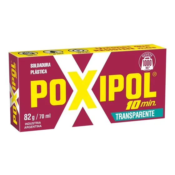 Poxipol® Soldadura Plástica 10 Min Metálico Transparente