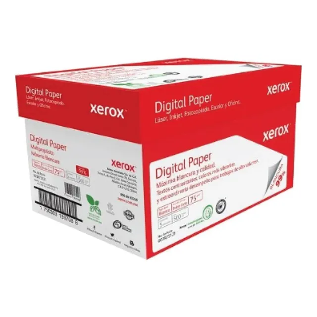 Hoja T/doble Carta Xerox Rojo Caja Con 5 Paquetes