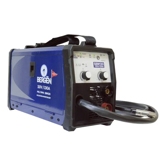 Soldadora Inversor Microalambre Y Electrodo 130a Sbm130 110v Color Azul