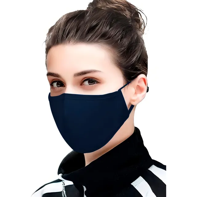 Tapabocas Tela Antifluido Lavable Color Azul