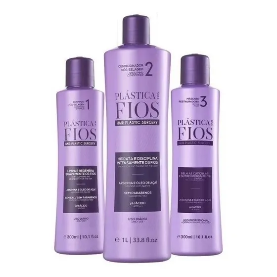 Cadiveu Professional kit plástica dos fios ativo 1 lt más sh más masc 300ml original