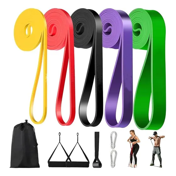 Ligas Resistencia 5 Bandas Elastica Pull Up Entrena En Casa