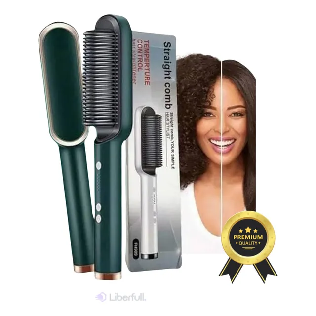 Plancha Cepillo Electrico Alisador 2 En 1 Straight Comb