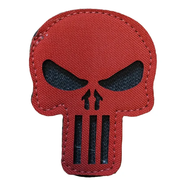 Patch Caveira Aderente Tático : Mochila Colete Boné Farda